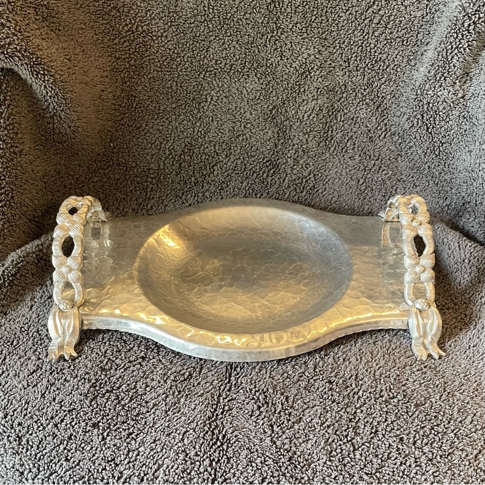 Rodney Kent Hammered Aluminum Serving Tray